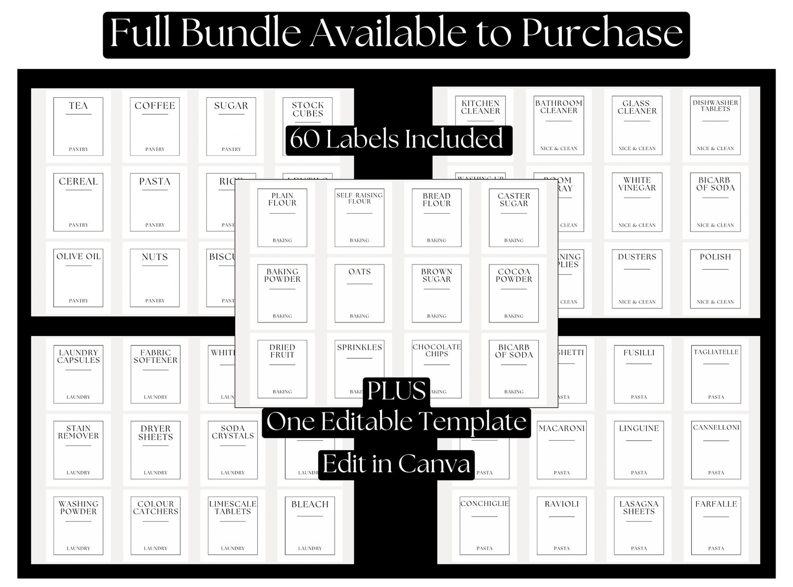 Printable Laundry Labels Etsy