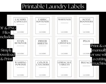 Printable Laundry Labels
