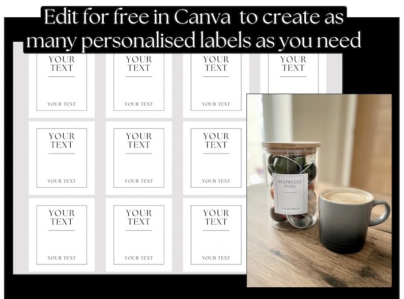 Editable Storage Jar Labels - Printable Pantry Labels - Etsy