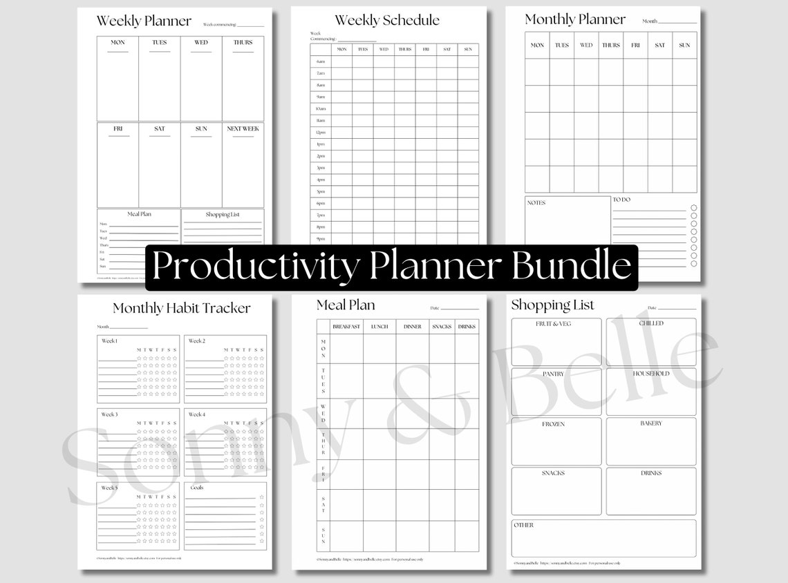 Printable Planner Bundle Etsy
