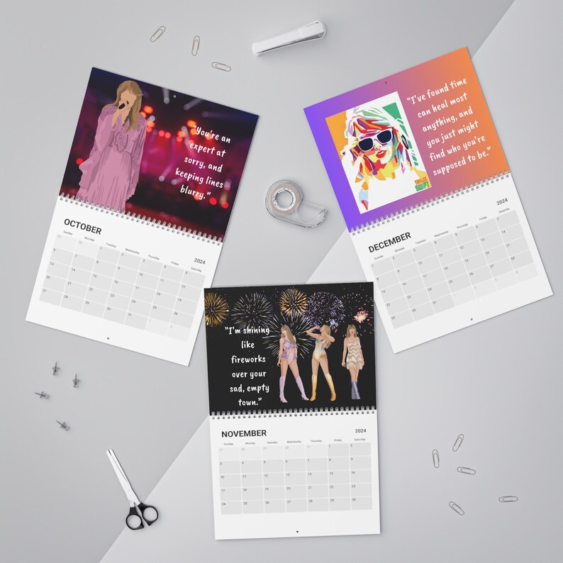 Taylor Wall Calendar 2024, in My 2024 Era, Taylor Swiftie Merch, Gift