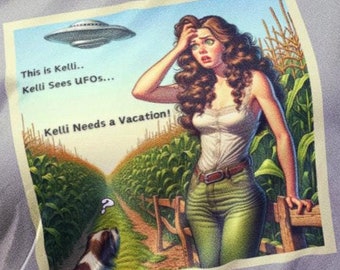 Kelli sieht Aliens Shirt, Alien Shirt für Frauen, süßes Alien Shirt, UFO Shirt, Alien Liebhaber Shirt, cooles Shirt, Alien Shirt