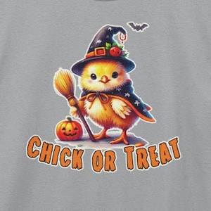 Chick or Treat T-Shirt, Funny Halloween Shirt, Chicken Lovers Halloween Gift, Chicken Witch Funny Halloween, Farm Shirts for Halloween