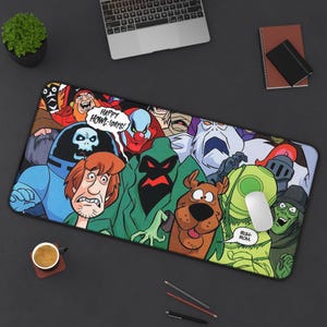 Scooby-Doo Mouse Pad Desk Mat, Fun Office Decor, Cartoon Desk Pad, Gamer Accessories, Unique Gift for Kids & Adults, Halloween Theme