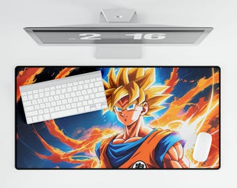 Goku Mouse Pad Dragon Ball Z InspiredDesk Mat - Anime Inspired, Office Accessory for Students, Perfect Gift for Gamers, Desk Organizer