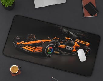 McLaren F1 Mouse Pad Racing Desk Mat - Perfect for Motorsports Fans, Office Decor, Gaming, Gift for Him, Car Enthusiast, Automotive Decor
