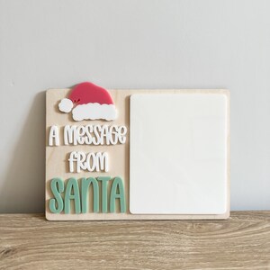 Eine Nachricht von Santa, Brief von Santa Board, trocken abwischbares Santa Board, Kinder Weihnachten, Weihnachtswunschliste, Santa Surveillance, Santa Cam