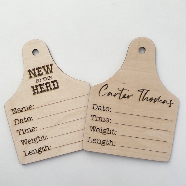 Cow Tag Birth Announcement Sign, Birth Stats, Rodeo Birth Stats, Hospital Name Sign, Cow Tag Birth Stats, Western, Cowgirl Name, Cowboy Name