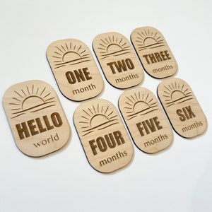 Carte Milestone Sunshine Baby, Carte Milestone mensili Boho, Regalo Baby Shower, Fatto a mano, Asilo nido solare, Pietre miliari del sole, Primo anno, Boho