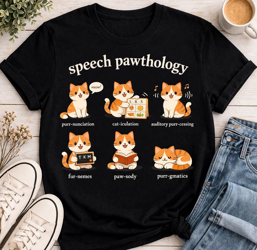 Speech Pawthology PNG: Funny Cat SLP Humor, Language Pathologist Gift ...
