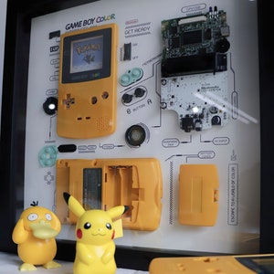 Download Disassembled Nintendo Game Boy Color GBC Disassembled Game Console Tear Down Wall Art Wall Decor Gifts for Friends Best gift
