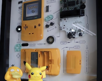 Download Disassembled Nintendo Game Boy Color GBC Disassembled Game Console Tear Down Wall Art Wall Decor Gifts for Friends Best gift