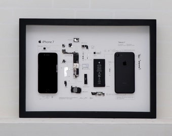 IPhone 7 Teardown Art - Digital Template - Apple - iPhone - Framed