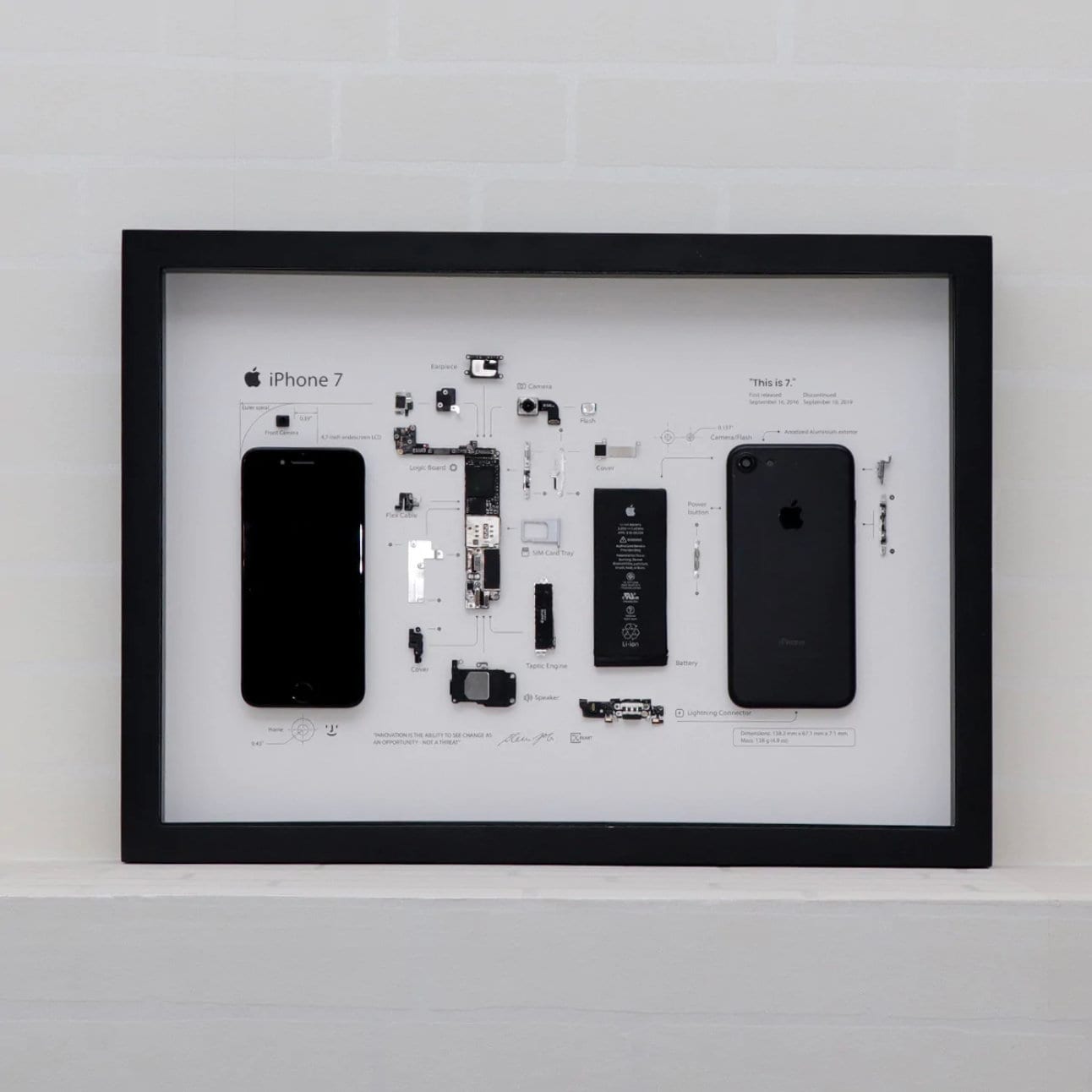 Society6 iPhone5用 Free Your Mind III Disassembled iPhone 5 / 5S Frame Art, Teardown With Framed