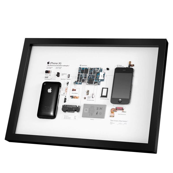 iPhone 3G Teardown Art - Digital Template - Apple - iPhone - Framed iPhone Wall Art - iPhone Frame Art - Digital Download Disassembly