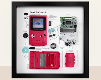 Download Disassembled Nintendo Game Boy Color GBC Disassembled Game Console Tear Down Wall Art Wall Decor Gifts for Friends Best gift