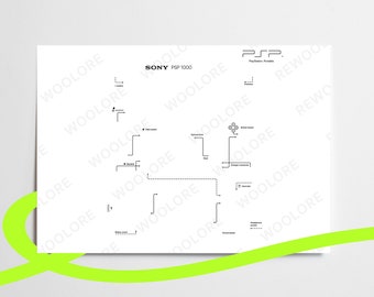 Download Disassembled PSP 1000 Disassembled Game Console Tear Down Wall Art Wall Decor Gifts for Friends Best gift