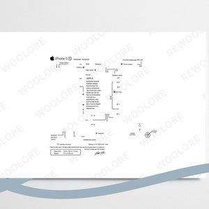 Inramad iPhone 5S| 3 3Gs 4 4s 5 6 6s 6 plus 7 8 X Presenter för teknik-/Apple-älskare / Ram Demonterad telefonväggkonst Unik present till honom