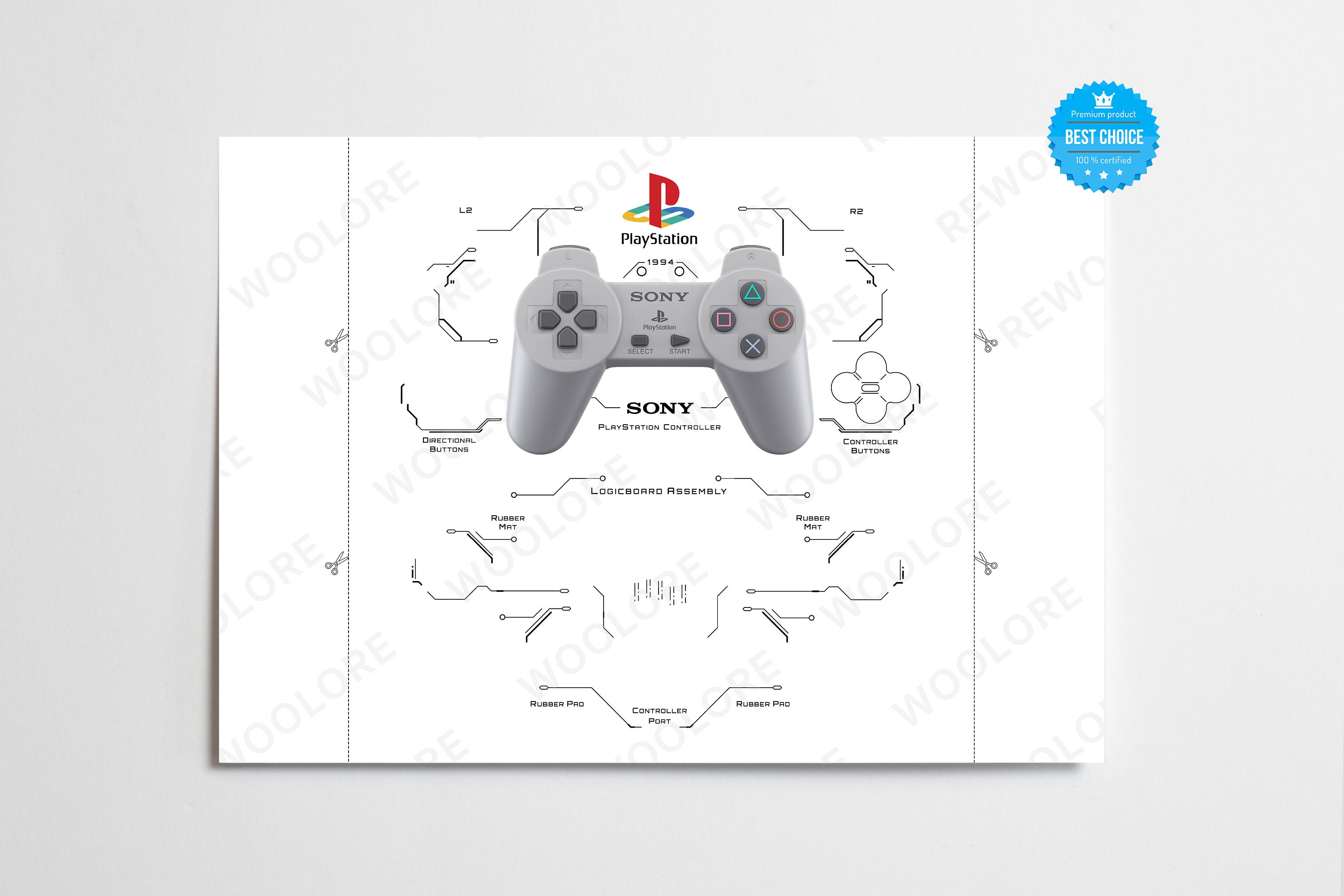 Sacoche / Bandoulière Pour Console PS1 – Intérieur Propre, Gris