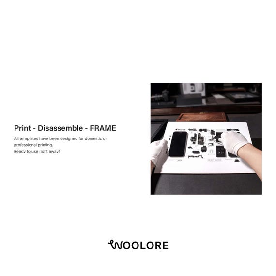 IPhone 6 Teardown Art - Digital Template - Apple - iPhone - Framed