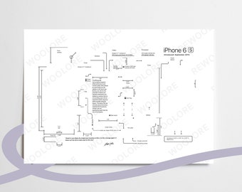 IPhone 6s 分解アート - デジタル テンプレート - Apple - iPhone