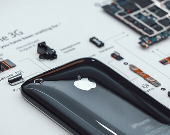 IPhone 3G Teardown Art - Digital Template - Apple - iPhone