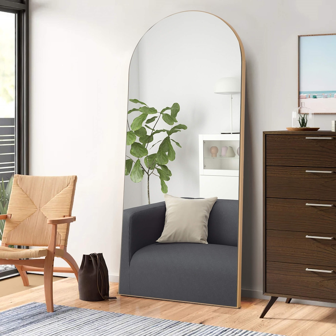 Large Full Body Vanity Mirror, Full Length Mirror, Floor Mirror, Wall