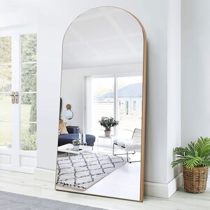 Large Full Body Floor Mirror, Full Length Arched Mirror, Full Body Standing Mirror, Wedding Mirror, Entryway Mirror, Measurements 71" x 31"