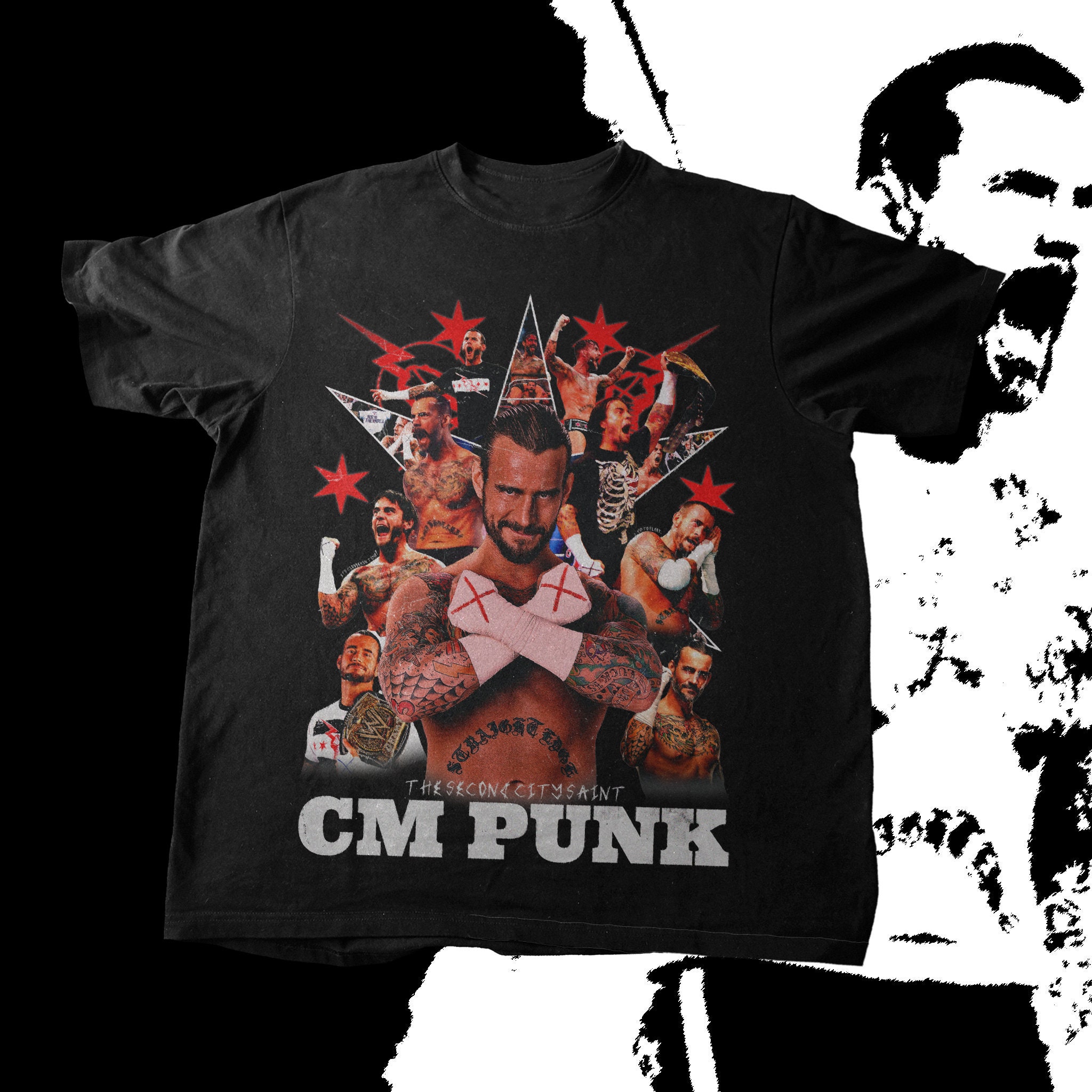 CM Punk Best of All Time Graphic T Shirt Etsy
