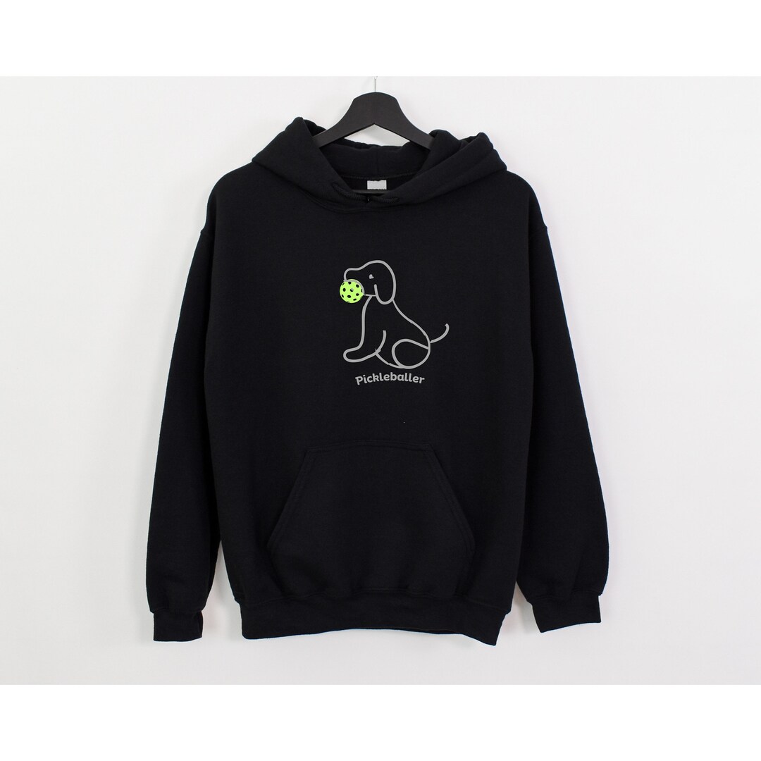 Pickleball Dog Hoodie, Pickleballer Sweatshirt, Dog Lover Hoodie
