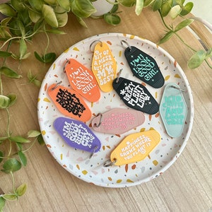 motel style keychains