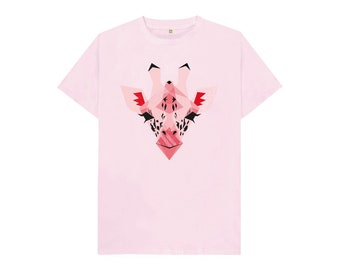 Pink Giraffe Organic Kids T Shirt