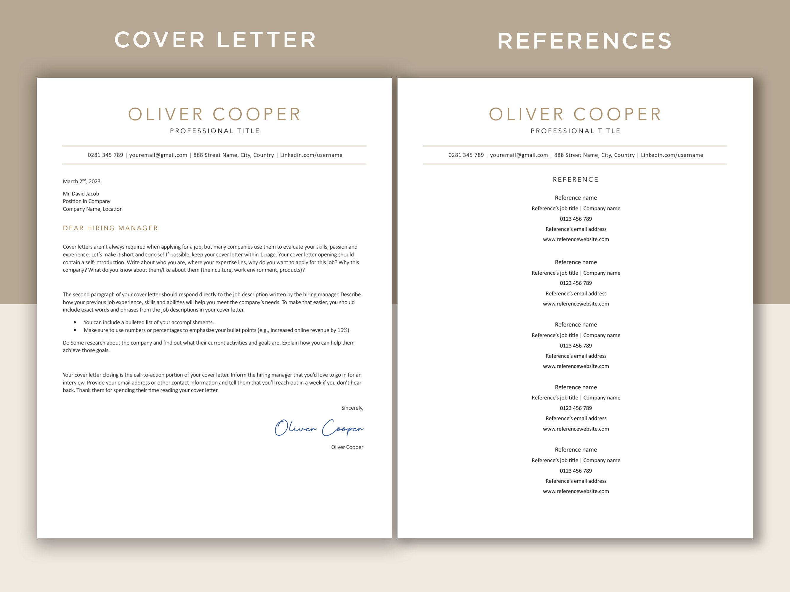 ATS Friendly Resume Template for Microsoft Word, ATS Resume Template