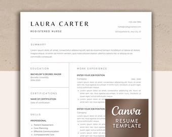 May include: A minimalist resume template designed in Canva. The template features a brown background with white text that reads "Canva Resume Template".
