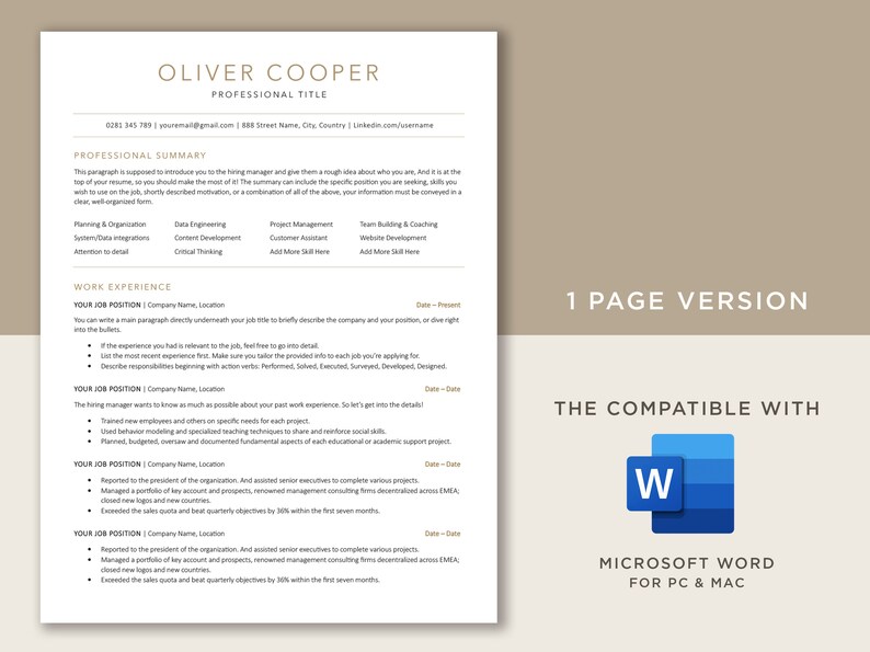 ATS Friendly Resume Template for - Il 794xN.5478256149 P2mq 