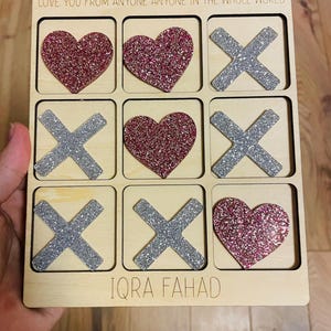 Wood Tic Tac Toe - X&#39;s and O&#39;s - Noughts and Crosses - Children&#39;s Games - Wood Games - Small Gift Idea - Valentine’s Gift - Stocking Stuffer