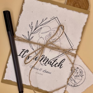 Saatgutkarte zur Hochzeit | personalisierte Hochzeitskarte | It‘s a Match | Alles Gute zur Hochzeit | Samenpapier
