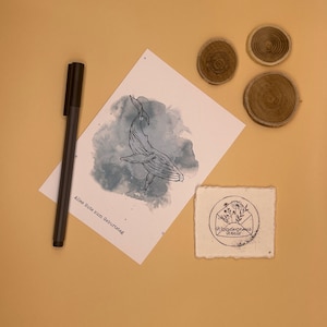 Geburtstagskarte Wal | Postkarte mit Walmotiv | Alles Gute zum Geburtstag | Aquarellstil | maritime Geburtstagskarte