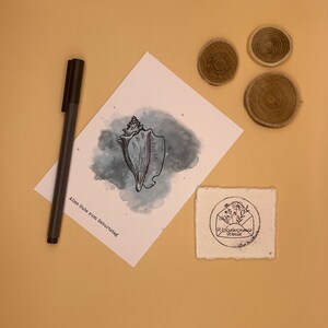 Geburtstagskarte Muschel | Postkarte mit Muschelmotiv | Alles Gute zum Geburtstag | Aquarellstil | maritime Geburtstagskarte
