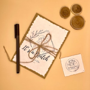 Personalisierte Hochzeitskarte für gleichgeschlechtliche Hochzeit zwei Männer | Saatgutkarte| It‘s a Match | Alles Gute zur Hochzeit |