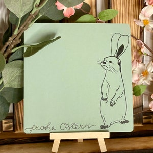 Osterkarte Otter | Otter mit Hasenohren | Frohe Ostern Ottermotiv | Süße Tierkarte