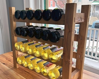 MDAY SALE! Free Standing Wooden Wine Rack- Expandable to fit your space