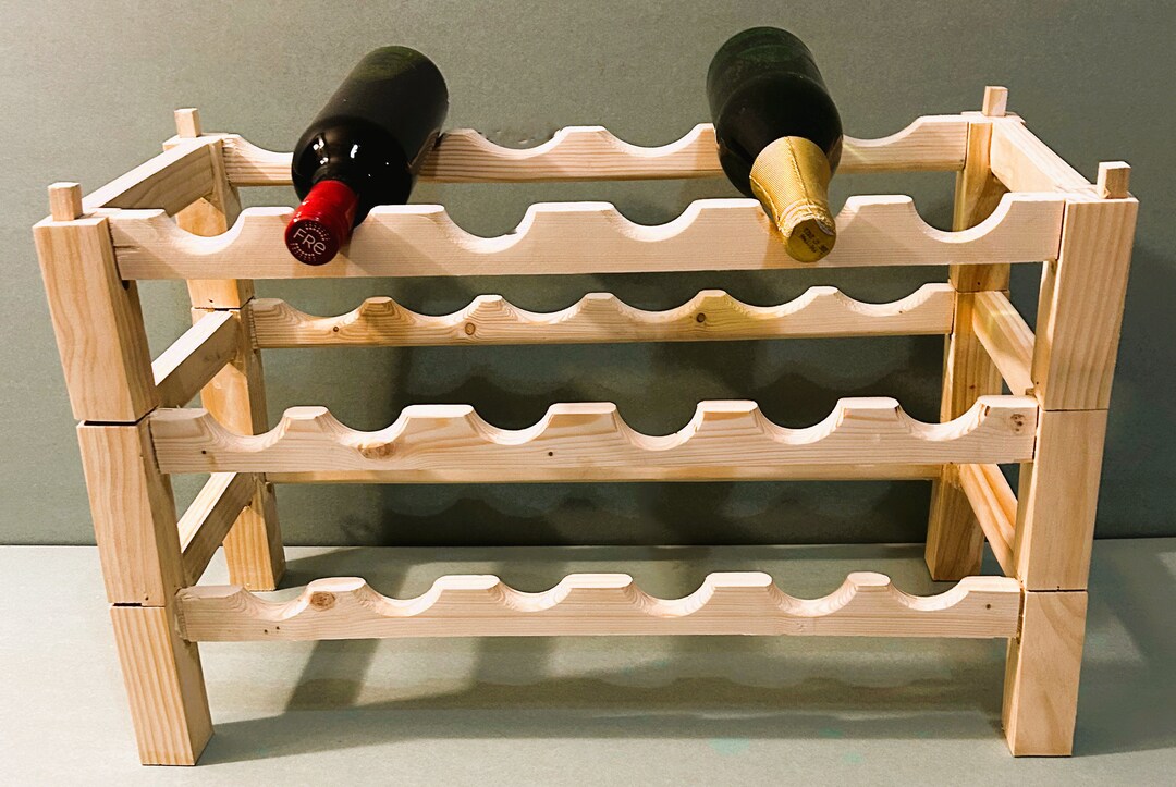 Customizable Stackable Wooden Wine Rack Stylish & Functional Etsy