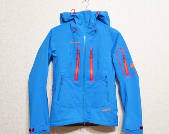 Mammut Gore-tex Women's Blue Zip Hooded Jacket Vintage Waterproof