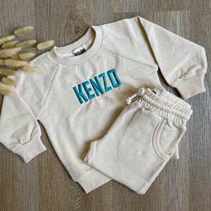 PERSONALIZED BABY TRACKSUITS Custom Baby Name Embroidery Gender Reveals Baby Announcements Baby Shower Gifts Matching Siblings image 2