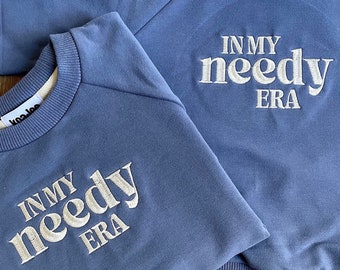 BABY “ERA” TRACKSUITS - In My Needy Era Embroidery - Gender Reveals - Baby Announcements - Baby Shower Gifts - Matching Siblings - Apparel
