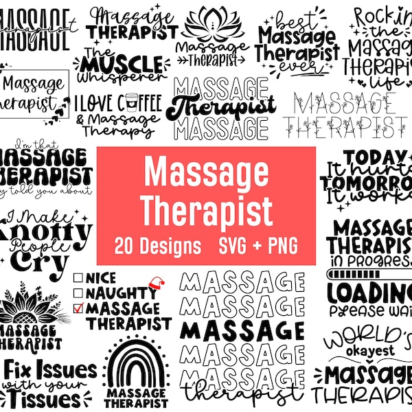 Paquete svg terapeuta de masaje, terapia de masaje svg, camisa de terapeuta de masaje svg, practicante de masaje certificado, descarga digital de archivos cricut
