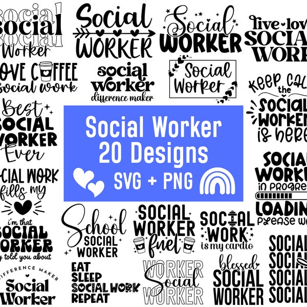 Social Worker Svg Bundle, School Social Work Svg, Social Worker Shirt Svg, Social Worker Gift, Social Services Cricut File, Digital Download