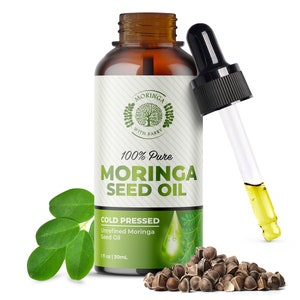 Moringa Seed Oil - Pure - Moringa Oil - Seed Oil - Organic Moringa Oil - Skin Moisturizer - Moringa Tree Oil - Great for Skin, Hair & Nails