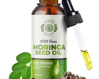 Moringa Seed Oil - Pure - Moringa Oil - Seed Oil - Organic Moringa Oil - Skin Moisturizer - Moringa Tree Oil - Great for Skin, Hair & Nails